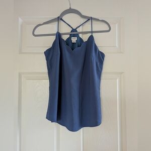 J. Crew Blue Scalloped Camisole